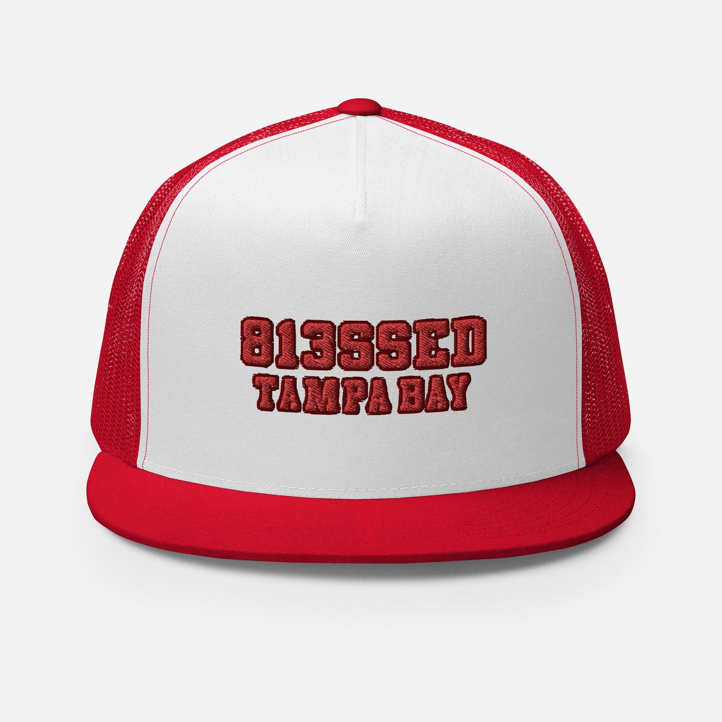 classic 813SSED red on white trucker cap