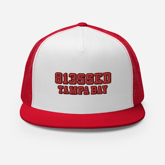 classic 813SSED red on white trucker cap