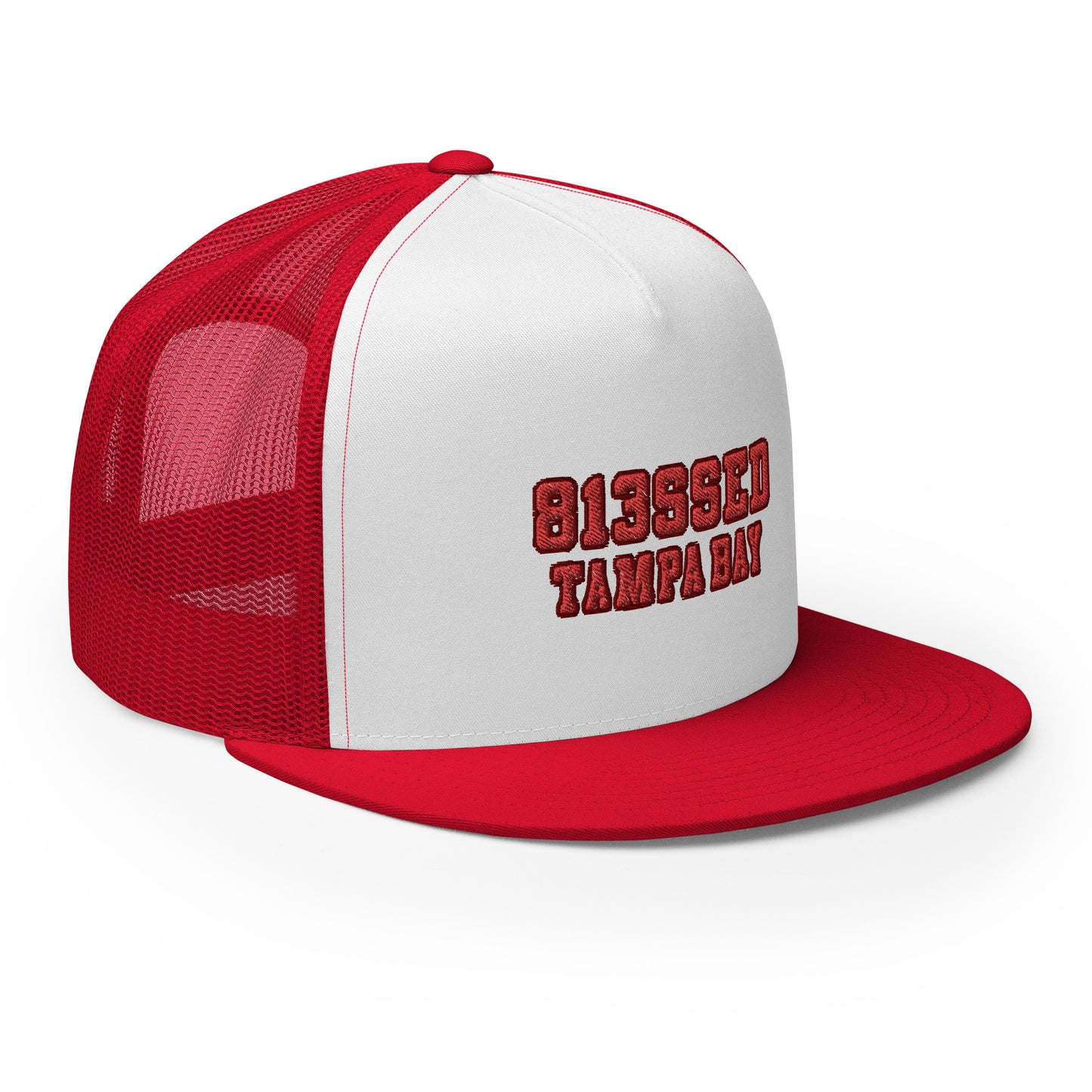 classic 813SSED red on white trucker cap
