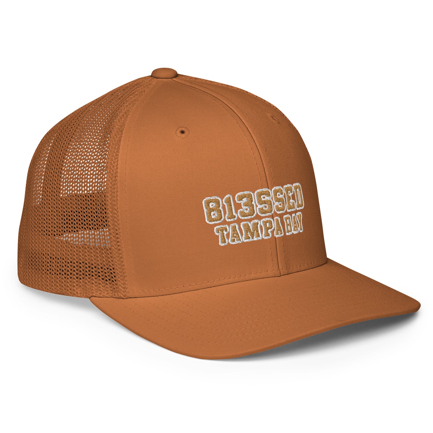 813SSED sandy closed-back trucker cap