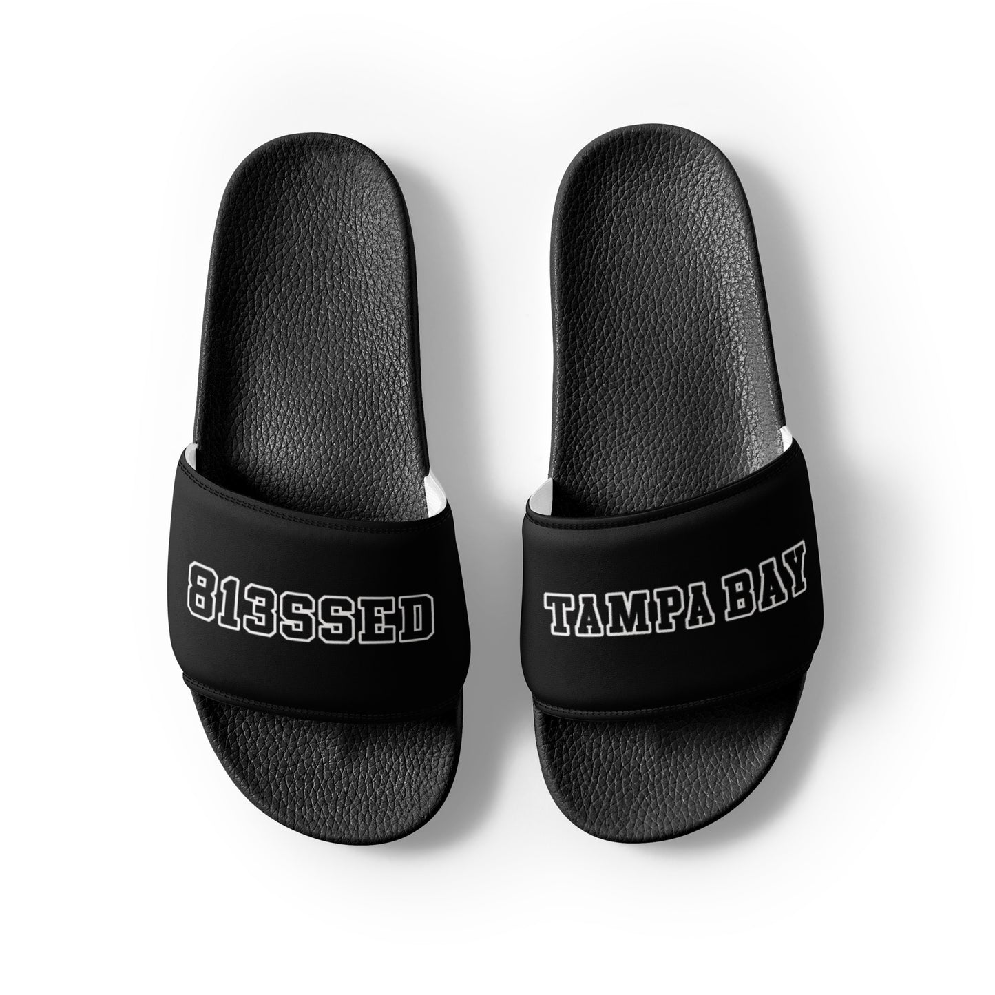 men’s slides in black