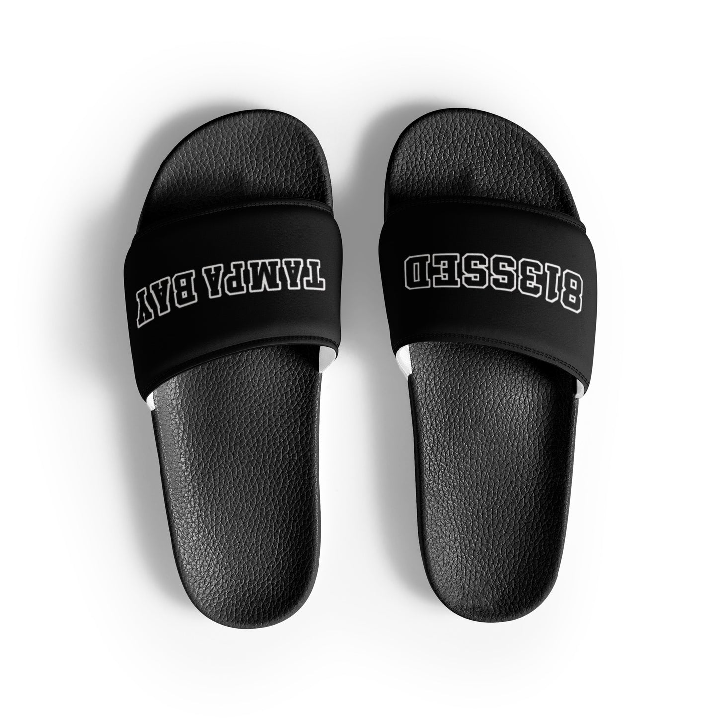 men’s slides in black