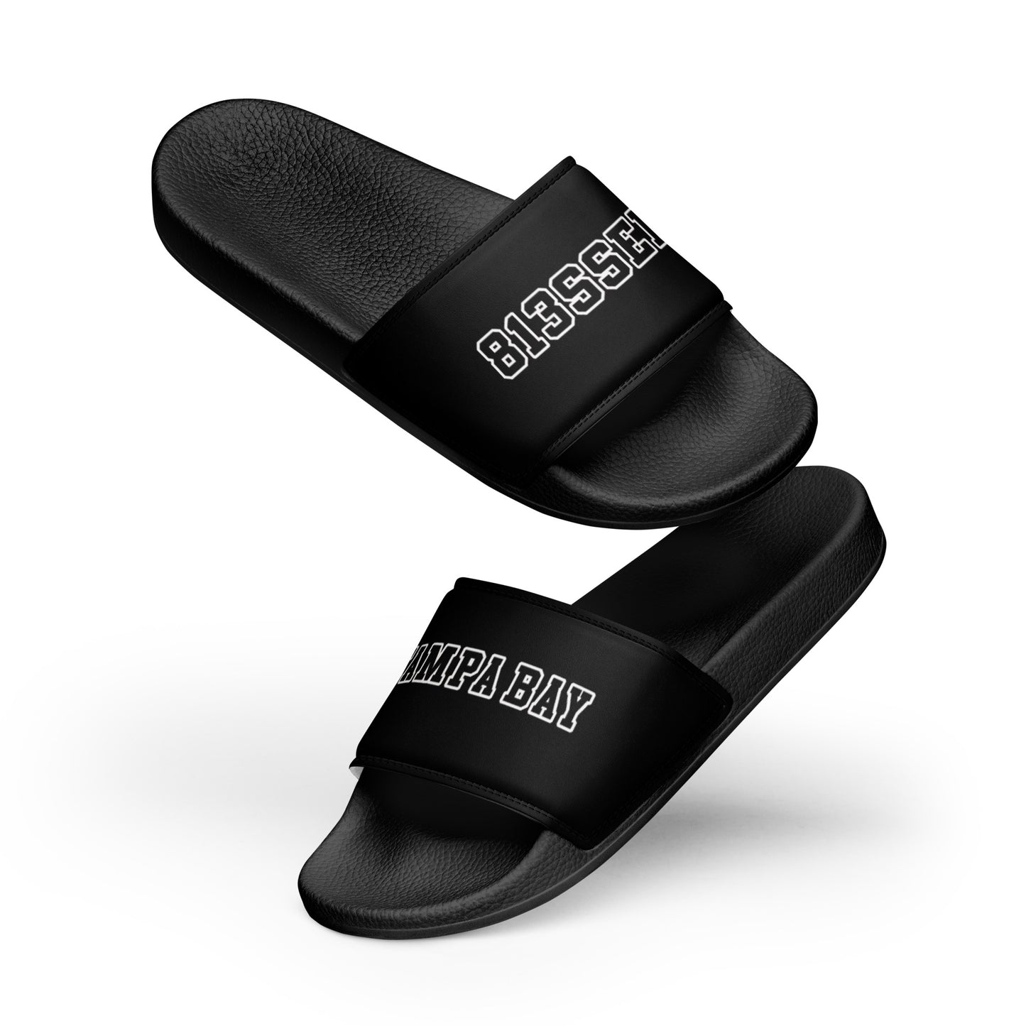 men’s slides in black
