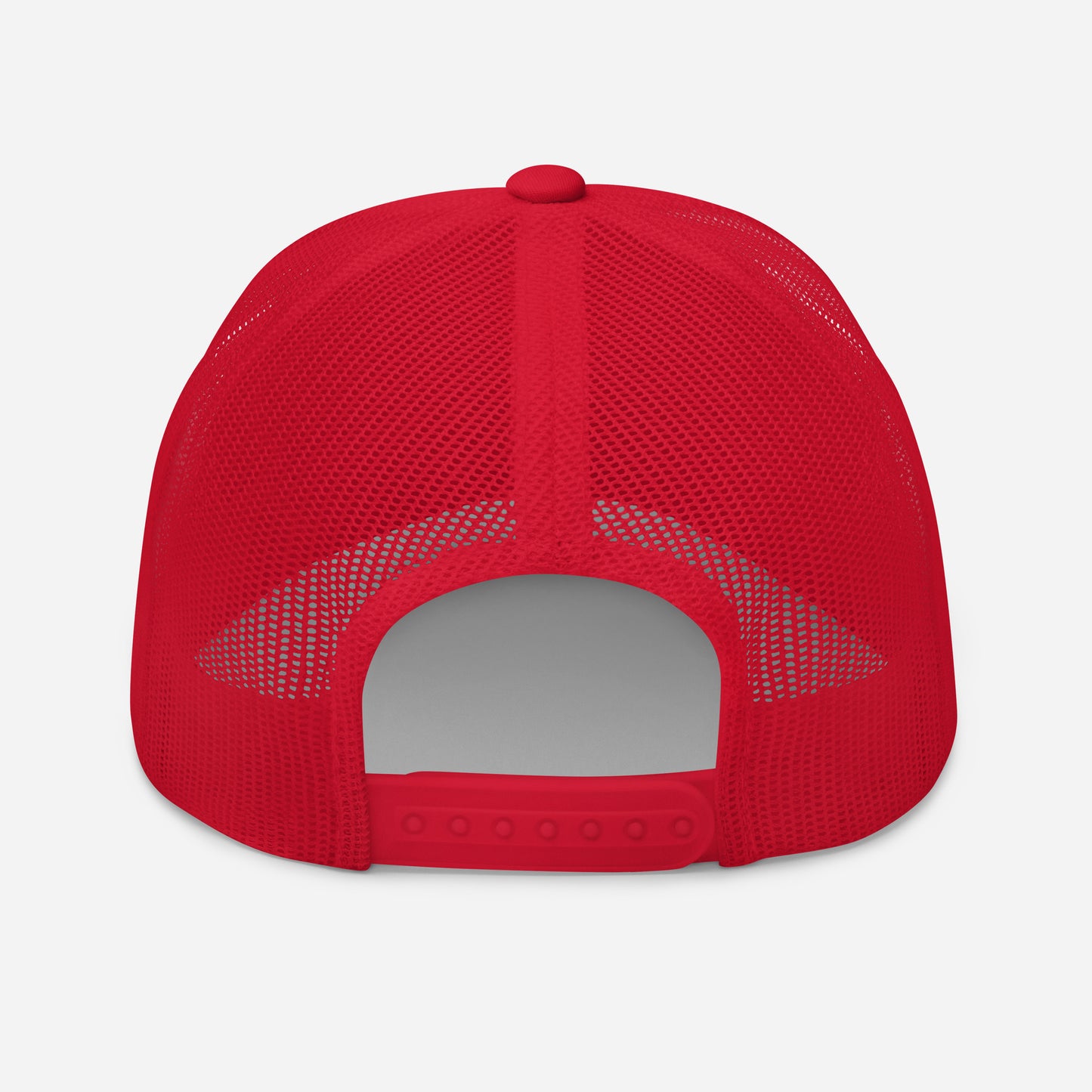 813SSED red on red trucker cap