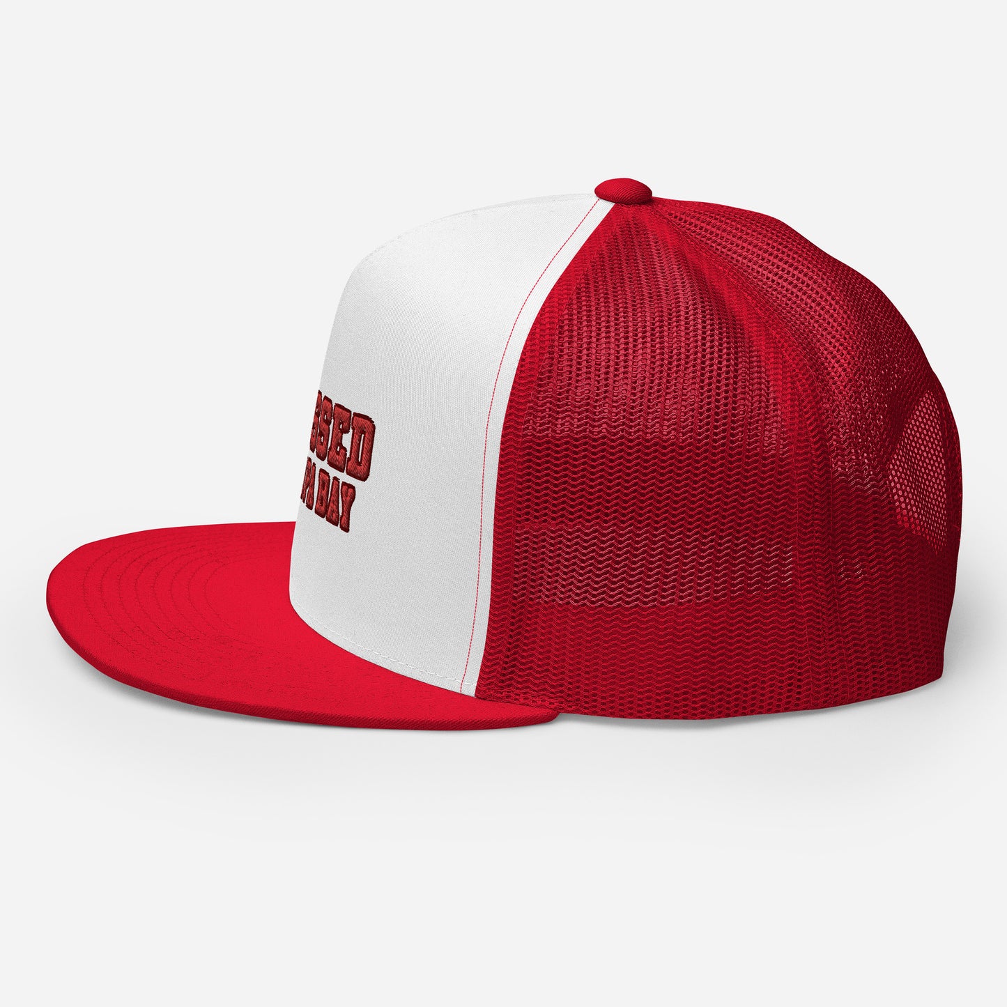 classic 813SSED red on white trucker cap